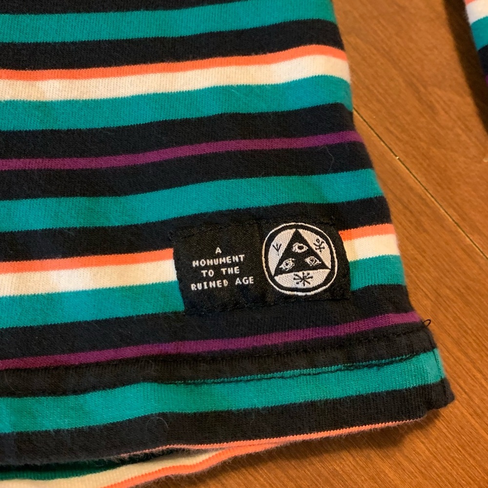 Longsleeve striped Welcome shirt, small. Streetwear - Picture 7 of 7